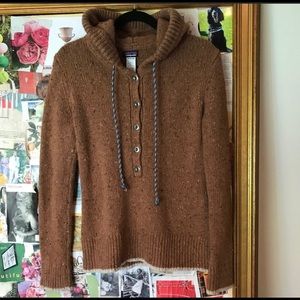 Patagonia Ranchito Wool Hoodie/Sweater Brown Sz M